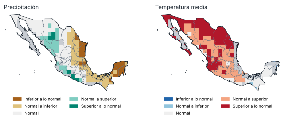 Perspectiva para febrero 2026: tercil más probable