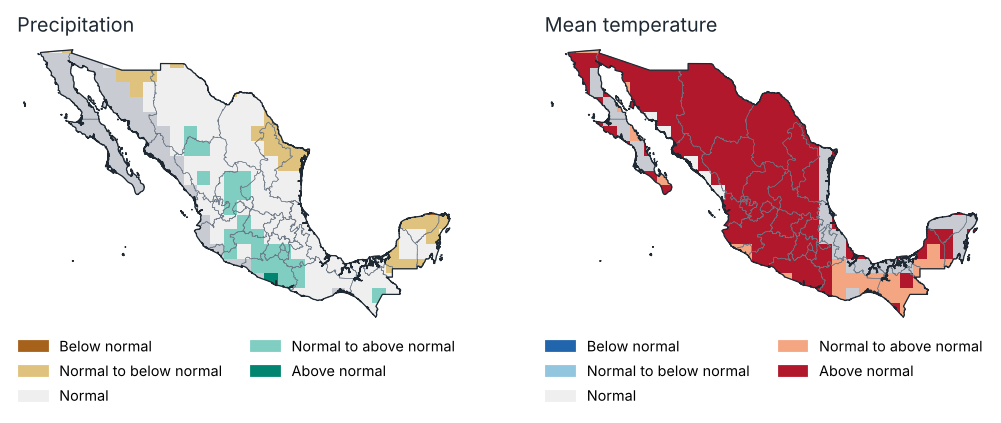 Outlook for Feb–Apr 2026: most likely tercile