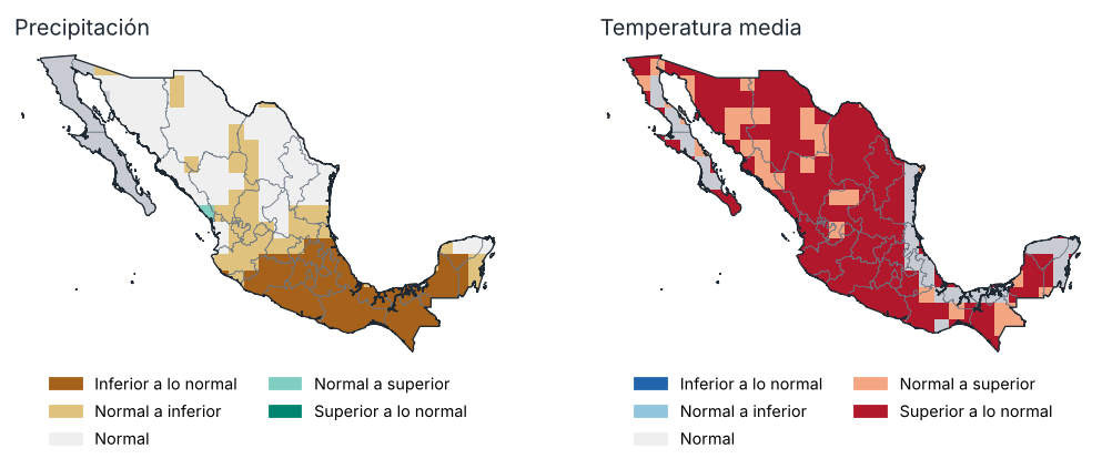 Perspectiva para agosto 2026: tercil más probable