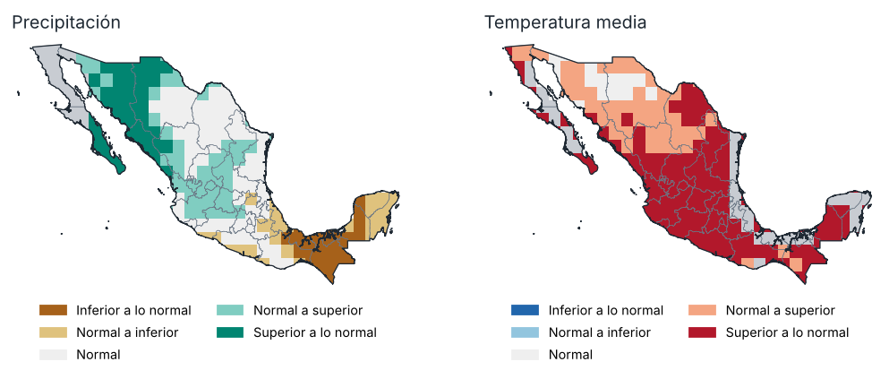Perspectiva para Sep–Nov 2026: tercil más probable