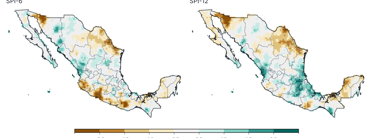 Índice Estandarizado de Precipitación (SPI) al cierre de diciembre 2025